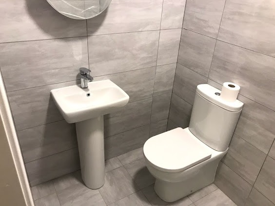 Completed tile finish